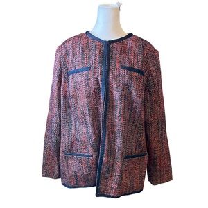 Jaclyn Smith Tweed Blazer Multicolor Size 18